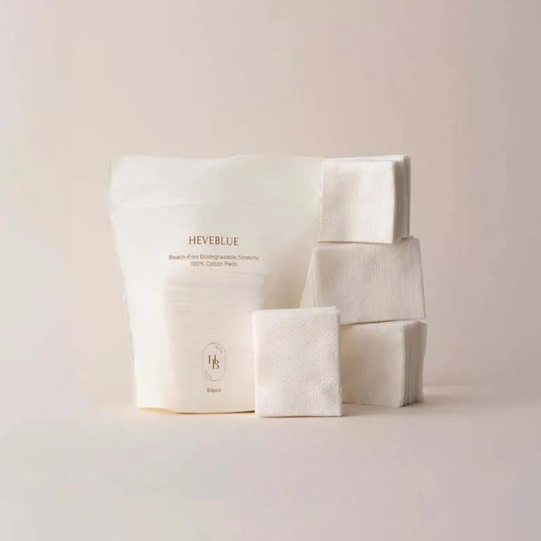 Bleach-Free Biodegradable Stretchy 100% Cotton Pads